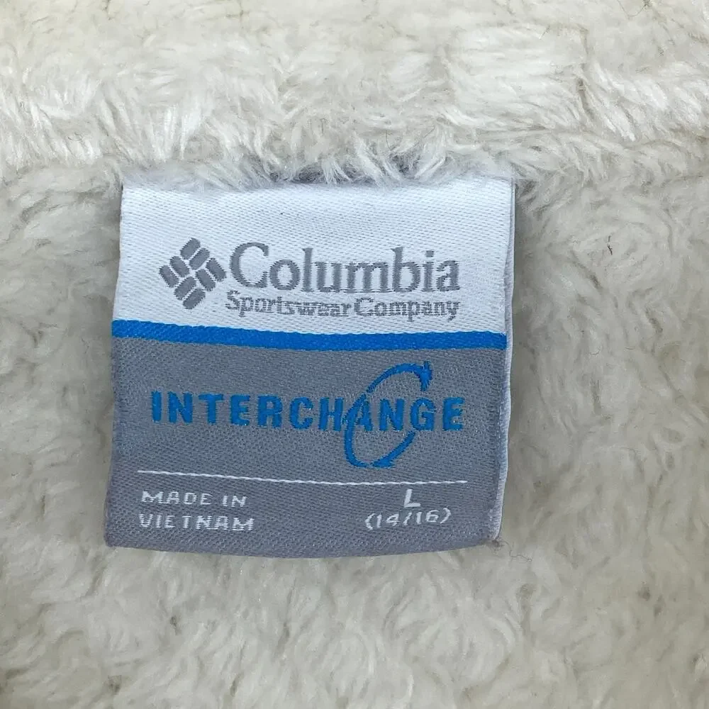 COLUMBIA Jacket Womens L 14 16 Bugaboo Fleece Interchange Full Zip Off White - Picture 5 of 12